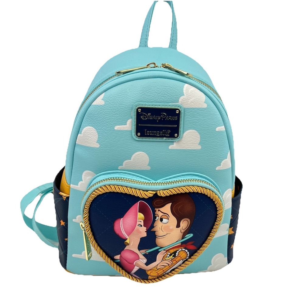 Disney Parks Loungefly Mini Backpack Toy Story Woody Bo Peep Sheep Heart‎